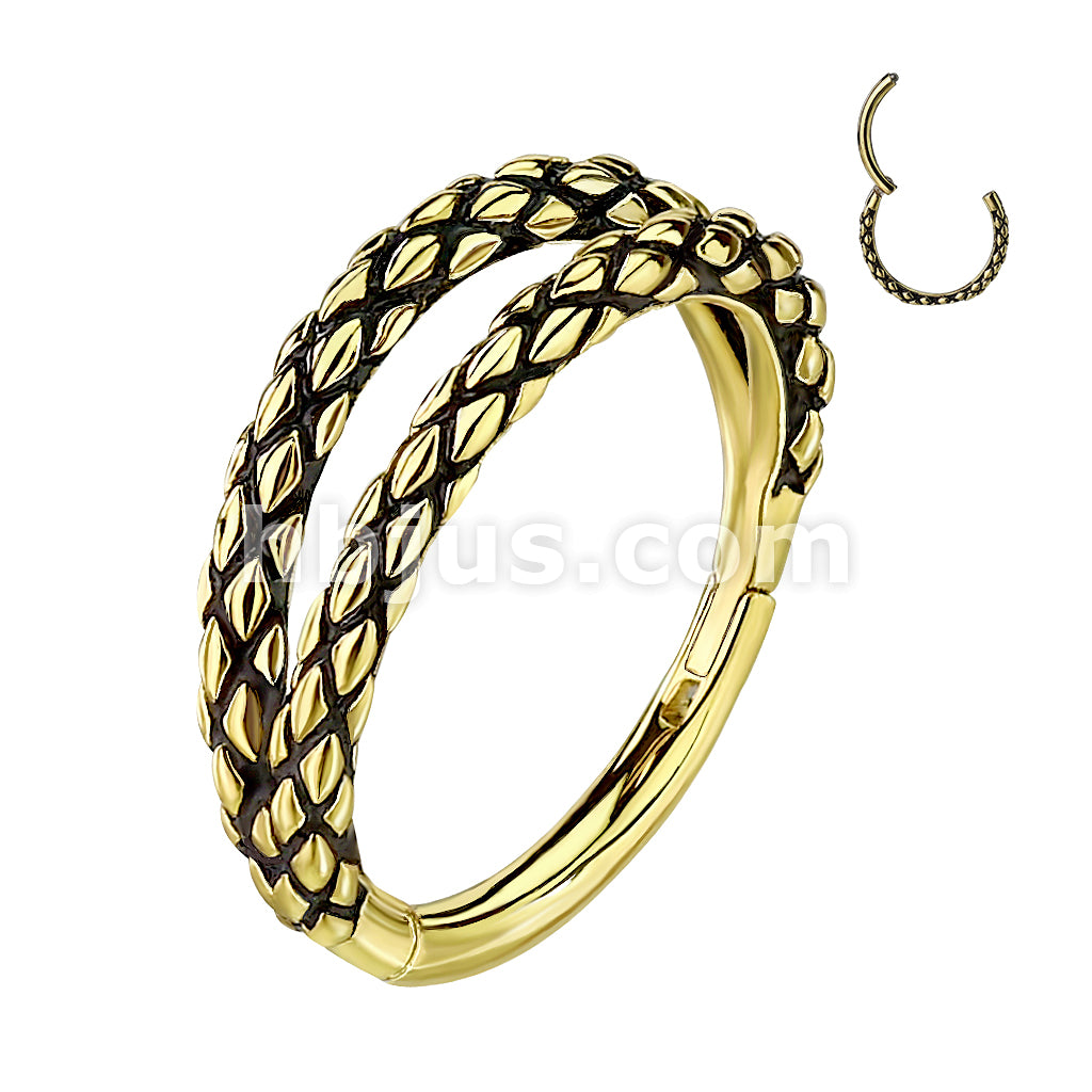 High Quality Precision 316L Surgical Steel Hinged Segment Double Hoop... - Image 2
