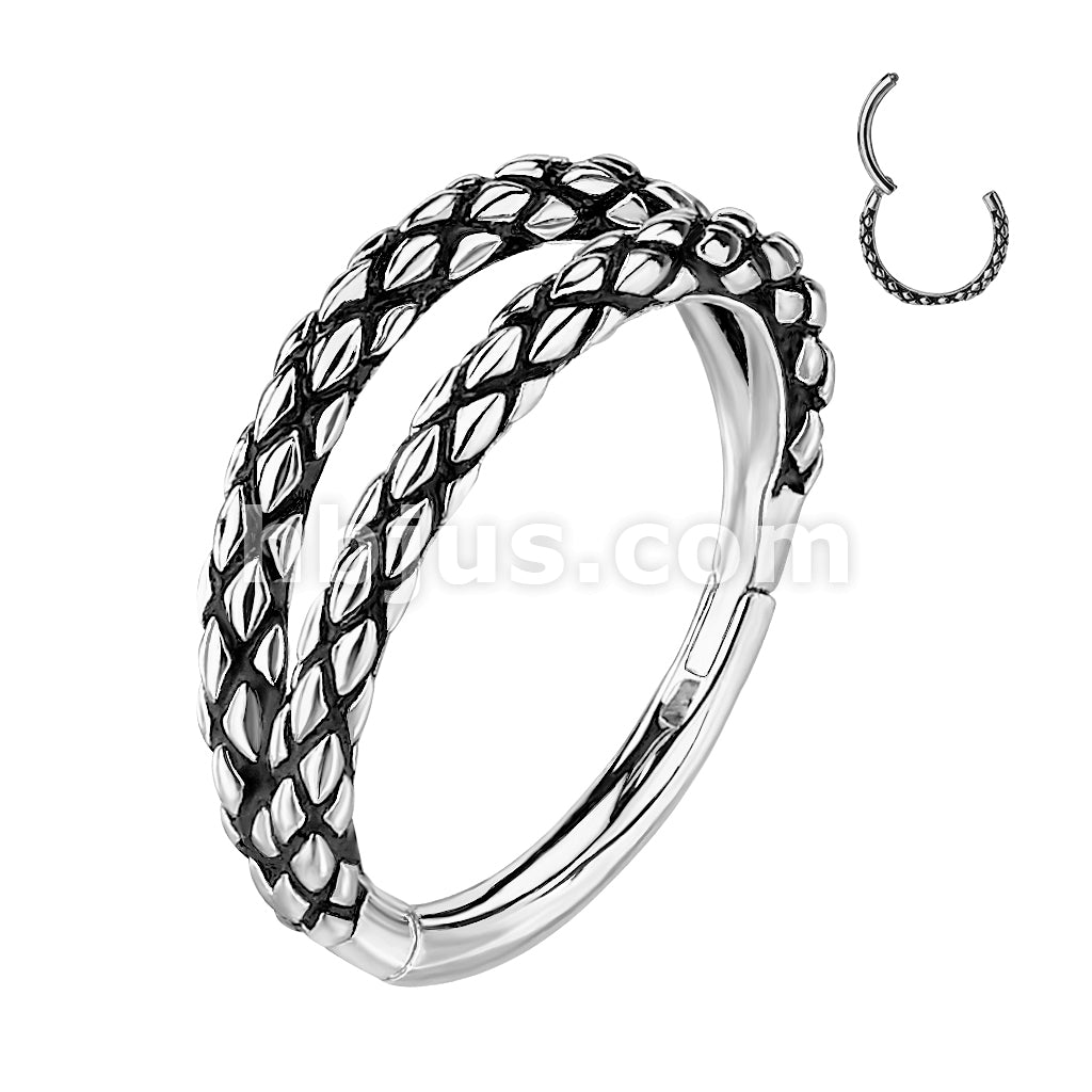 High Quality Precision 316L Surgical Steel Hinged Segment Double Hoop... - Image 3