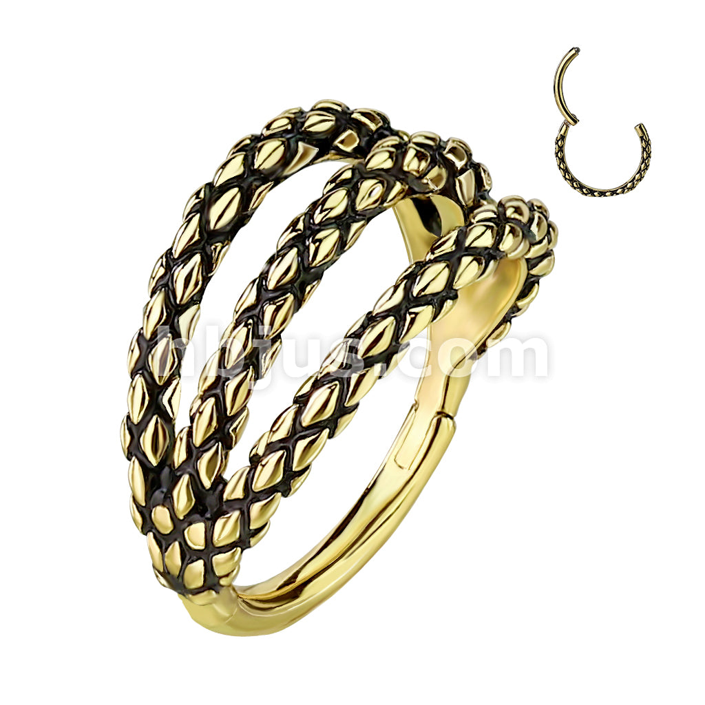High Quality Precision 316L Surgical Steel Hinged Segment Triple Hoop... - Image 2