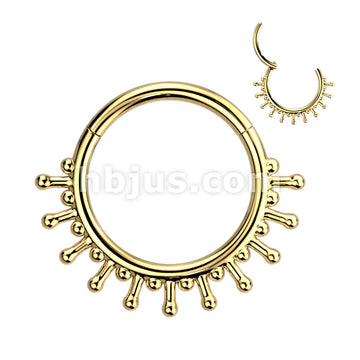 High Quality Precision 316L Surgical Steel Hinged Segment Ring with... - Image 2