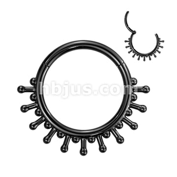 High Quality Precision 316L Surgical Steel Hinged Segment Ring with... - Image 3