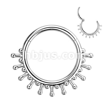 High Quality Precision 316L Surgical Steel Hinged Segment Ring with... - Image 4