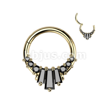High Quality Precision 316L Surgical Steel Hinged Segment Ring With 3... - Image 3