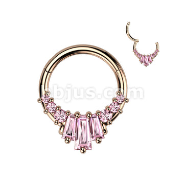 High Quality Precision 316L Surgical Steel Hinged Segment Ring With 3... - Image 4