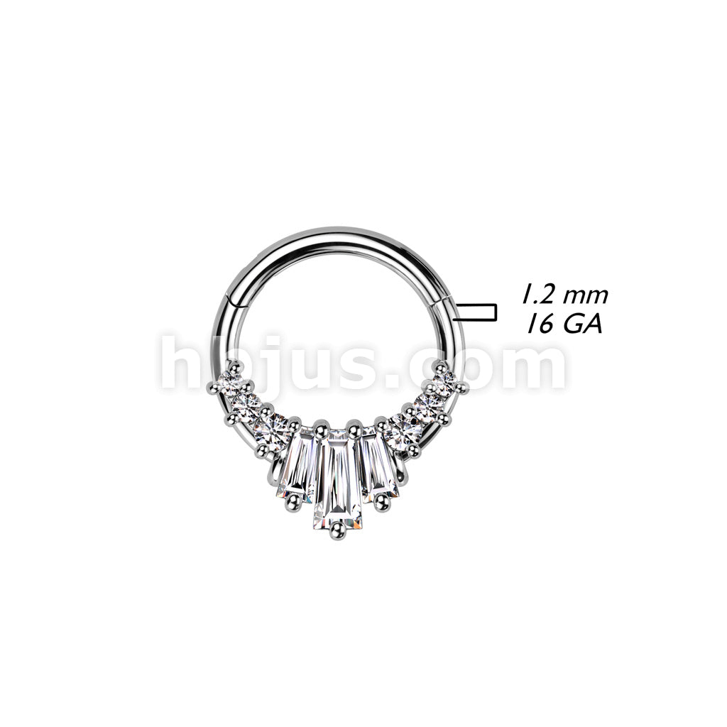 High Quality Precision 316L Surgical Steel Hinged Segment Ring With 3... - Image 5