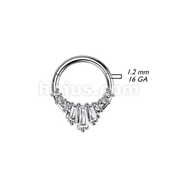 High Quality Precision 316L Surgical Steel Hinged Segment Ring With 3... - Image 5
