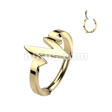 High Quality Precision 316L Surgical Steel Heartbeat Hinged Segment Ring - Image 2