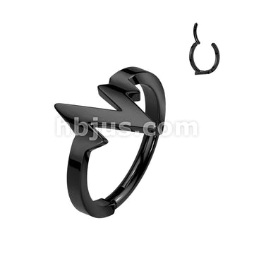 High Quality Precision 316L Surgical Steel Heartbeat Hinged Segment Ring - Image 3