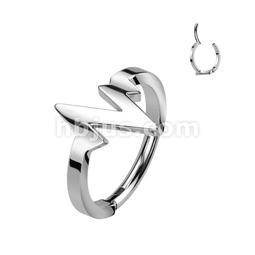 High Quality Precision 316L Surgical Steel Heartbeat Hinged Segment Ring - Image 4