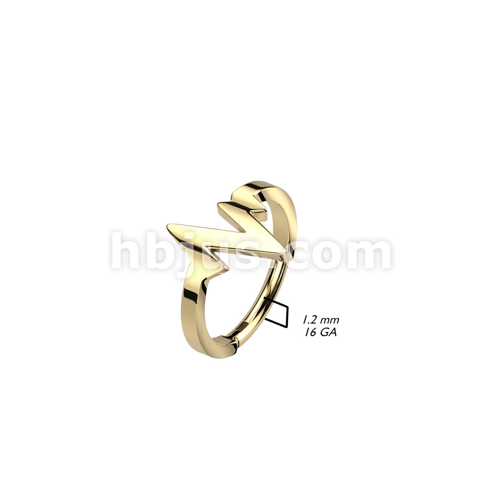 High Quality Precision 316L Surgical Steel Heartbeat Hinged Segment Ring - Image 5