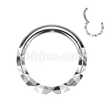 High Quality Precision 316L Surgical Steel Forward Facing X Faceted... - Image 4