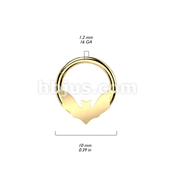 High Quality Precision 316L Surgical Steel Hinged Bat Segment Ring - Image 5