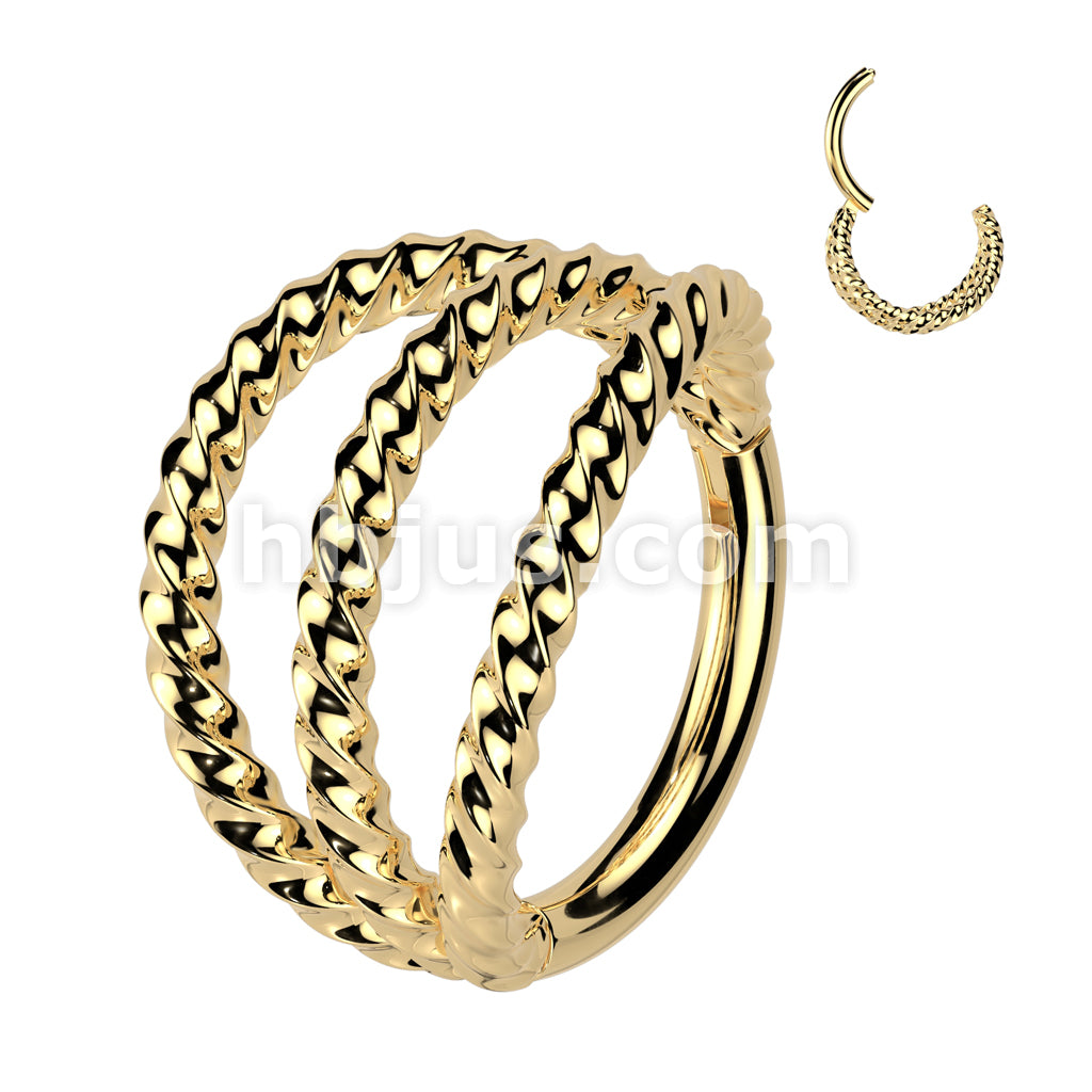 High Quality Precision All 316L Surgical Steel Triple Braided Hinged... - Image 2