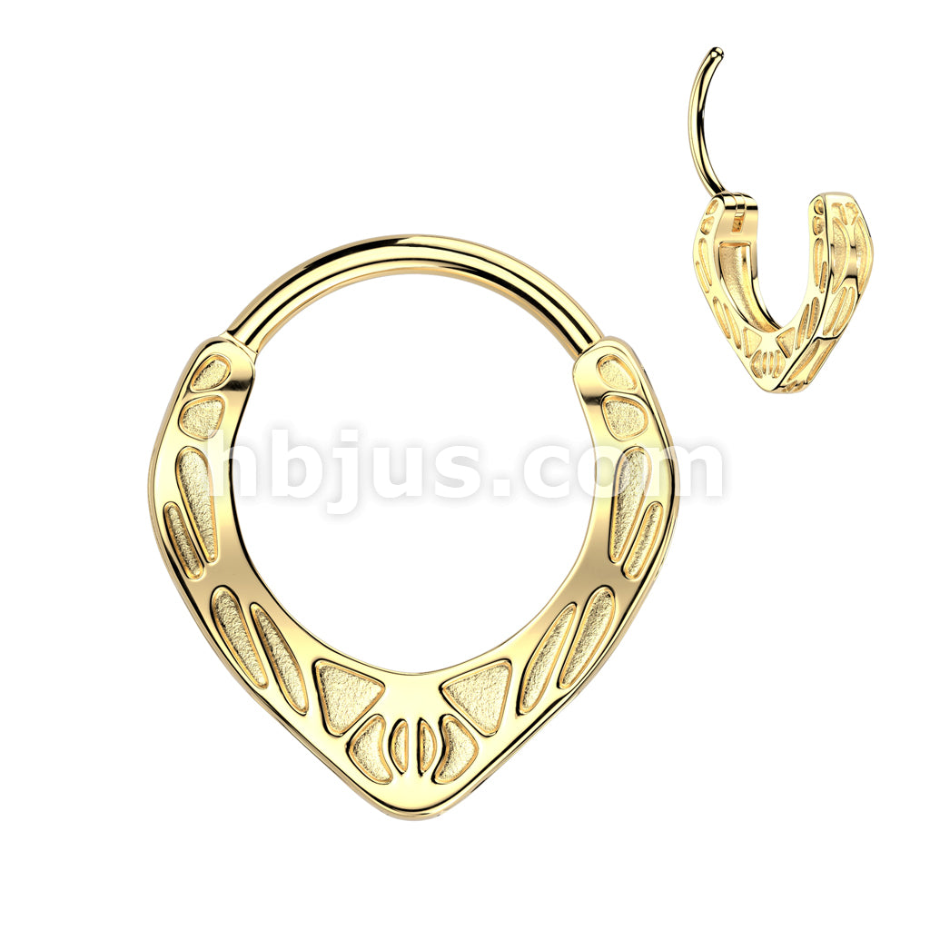 High Quality Precision All 316L Surgical Steel Tribal Cast Hinged... - Image 2