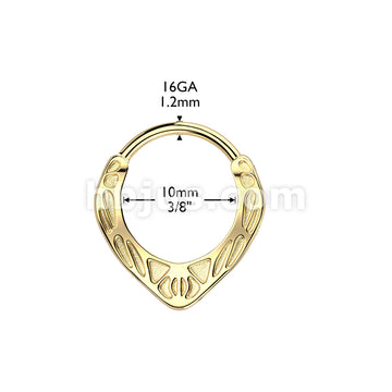 High Quality Precision All 316L Surgical Steel Tribal Cast Hinged... - Image 4