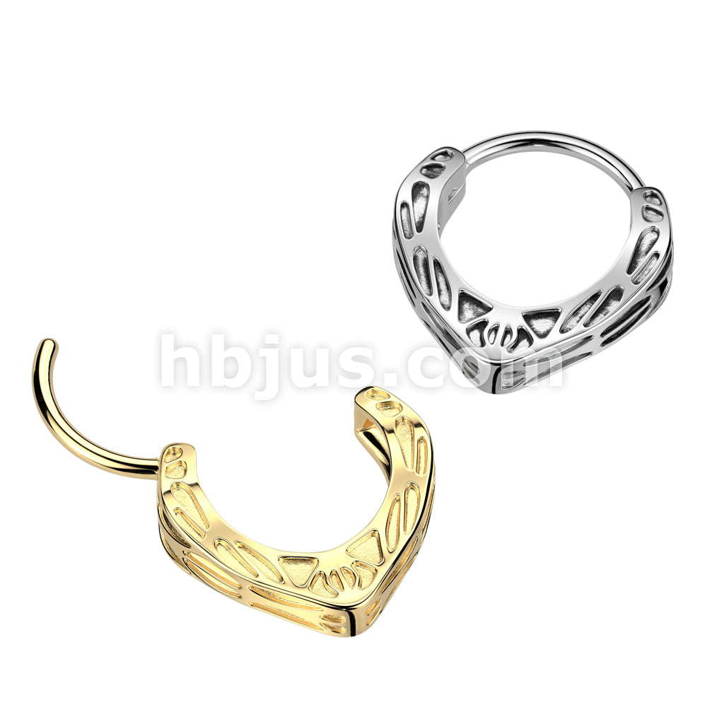 High Quality Precision All 316L Surgical Steel Tribal Cast Hinged...
