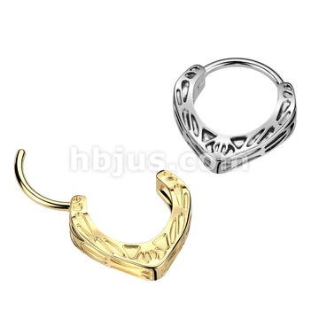 High Quality Precision All 316L Surgical Steel Tribal Cast Hinged...