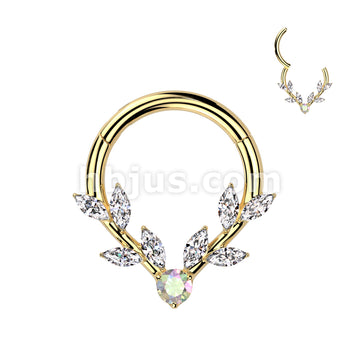 High Quality Precision All 316L Surgical Steel AB CZ Center Hinged... - Image 3