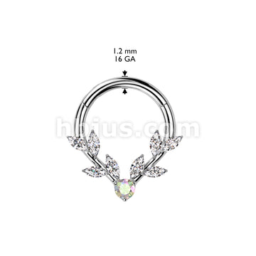 High Quality Precision All 316L Surgical Steel AB CZ Center Hinged... - Image 4