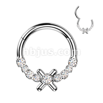 High Quality Precision All 316L Surgical Steel X CZ Center Hinged... - Image 2