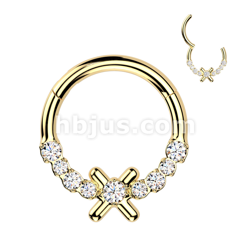 High Quality Precision All 316L Surgical Steel X CZ Center Hinged... - Image 3
