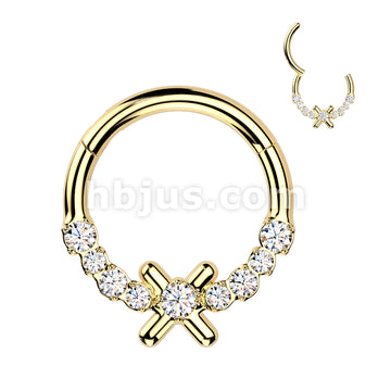 High Quality Precision All 316L Surgical Steel X CZ Center Hinged... - Image 3
