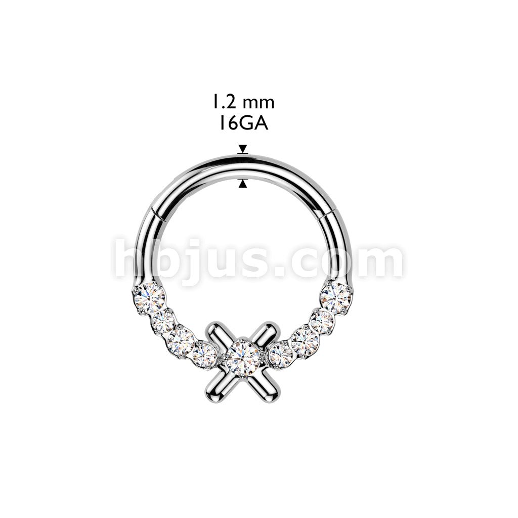 High Quality Precision All 316L Surgical Steel X CZ Center Hinged... - Image 4