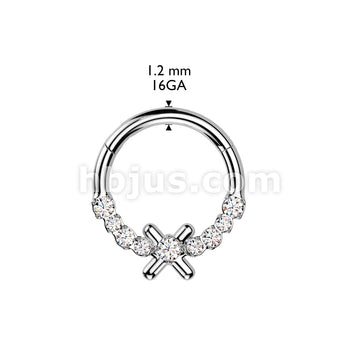 High Quality Precision All 316L Surgical Steel X CZ Center Hinged... - Image 4