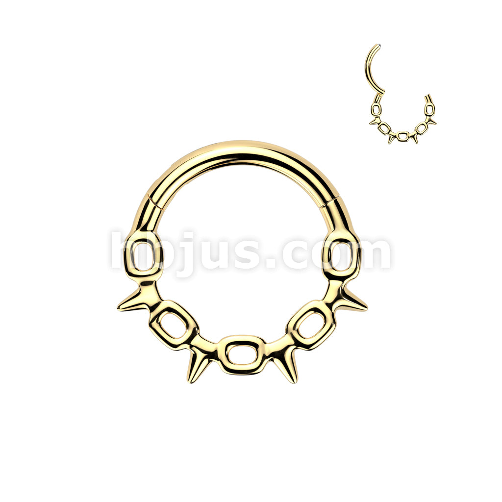 High Quality Precision All 316L Surgical Steel Chain Links With Spikes... - Image 2
