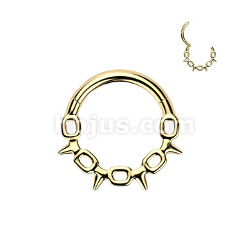 High Quality Precision All 316L Surgical Steel Chain Links With Spikes... - Image 2