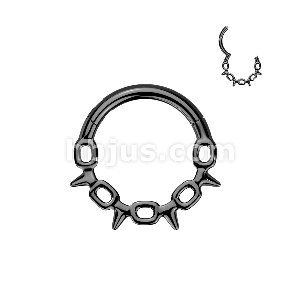 High Quality Precision All 316L Surgical Steel Chain Links With Spikes... - Image 3