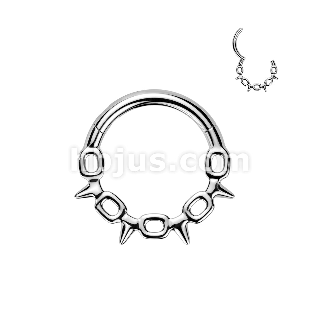 High Quality Precision All 316L Surgical Steel Chain Links With Spikes... - Image 4