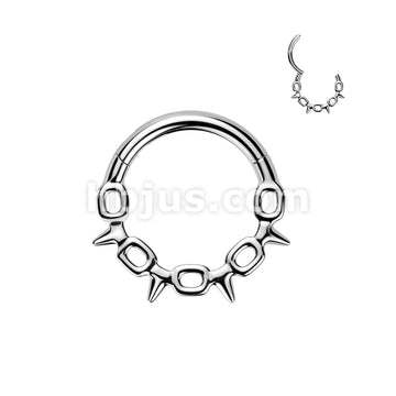 High Quality Precision All 316L Surgical Steel Chain Links With Spikes... - Image 4