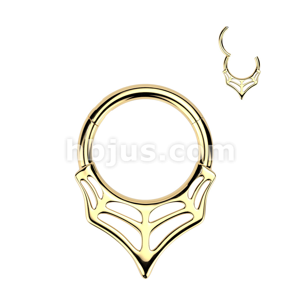 High Quality Precision All 316L Surgical Steel Web Hinged Segment Hoop Ring - Image 2