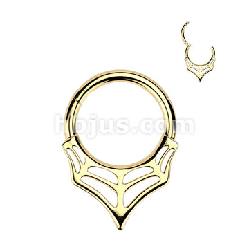 High Quality Precision All 316L Surgical Steel Web Hinged Segment Hoop Ring - Image 2