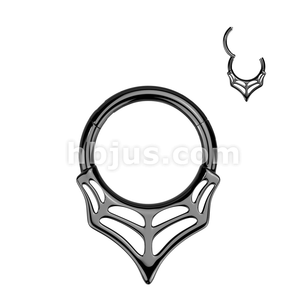 High Quality Precision All 316L Surgical Steel Web Hinged Segment Hoop Ring - Image 3