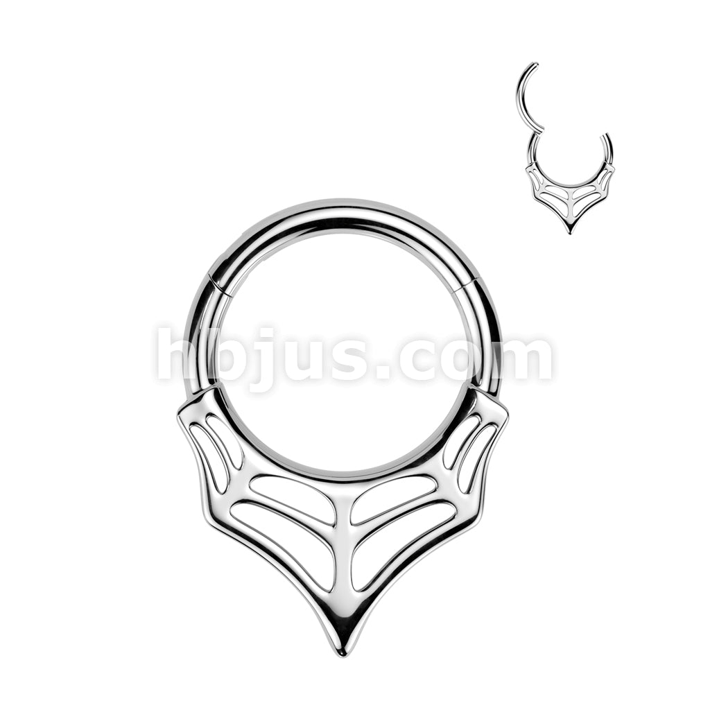 High Quality Precision All 316L Surgical Steel Web Hinged Segment Hoop Ring - Image 4