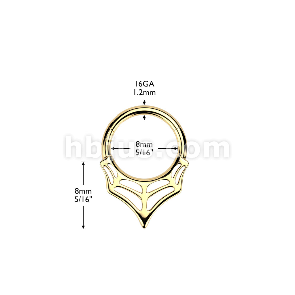 High Quality Precision All 316L Surgical Steel Web Hinged Segment Hoop Ring - Image 5
