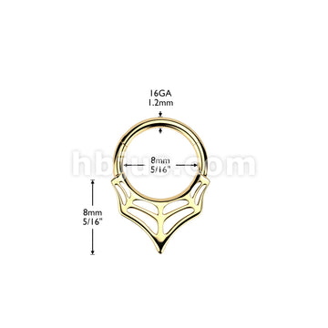 High Quality Precision All 316L Surgical Steel Web Hinged Segment Hoop Ring - Image 5