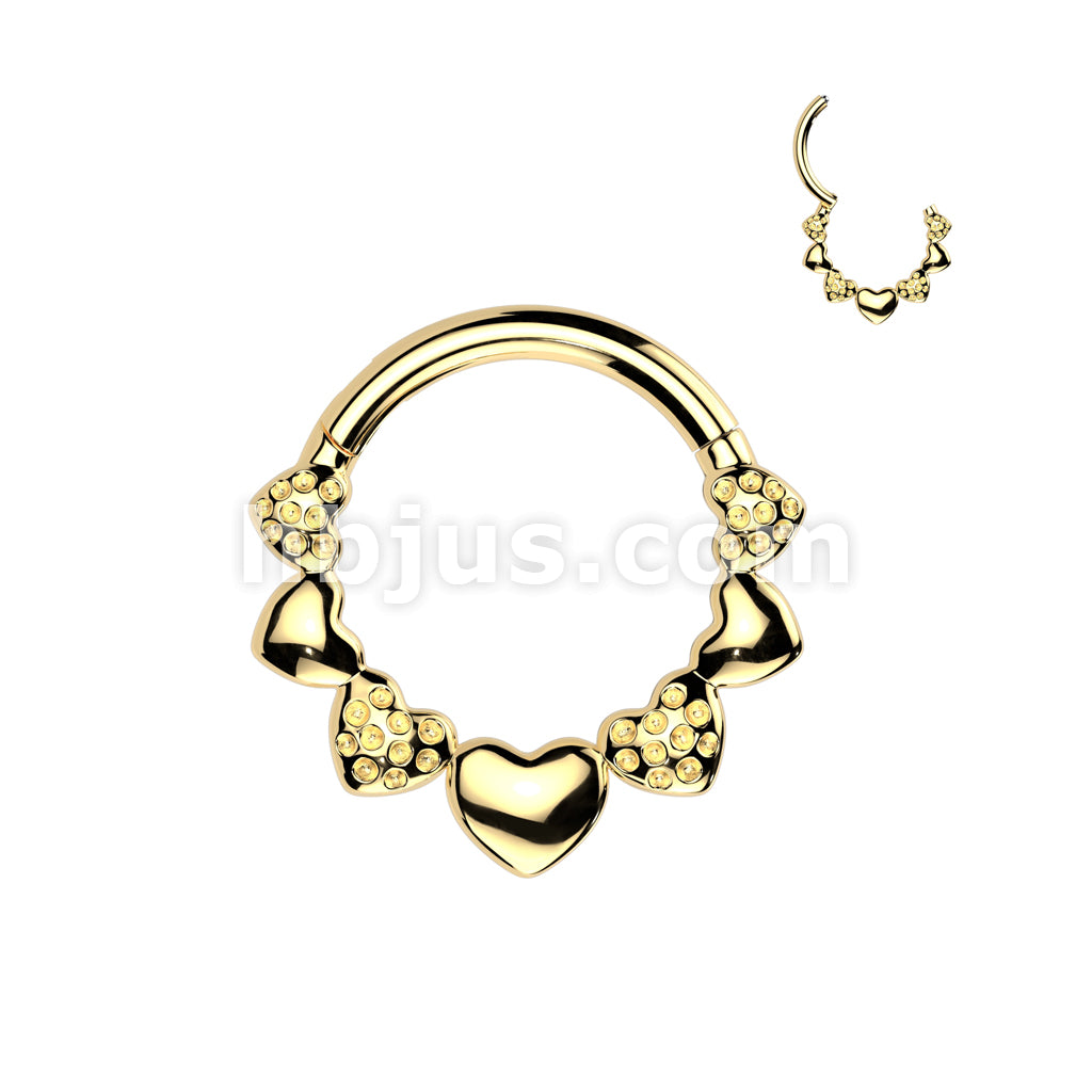 High Quality Precision All 316L Surgical Steel Strawberry Hearts Hinged... - Image 2