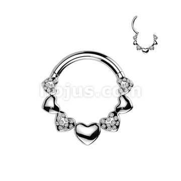 High Quality Precision All 316L Surgical Steel Strawberry Hearts Hinged... - Image 3