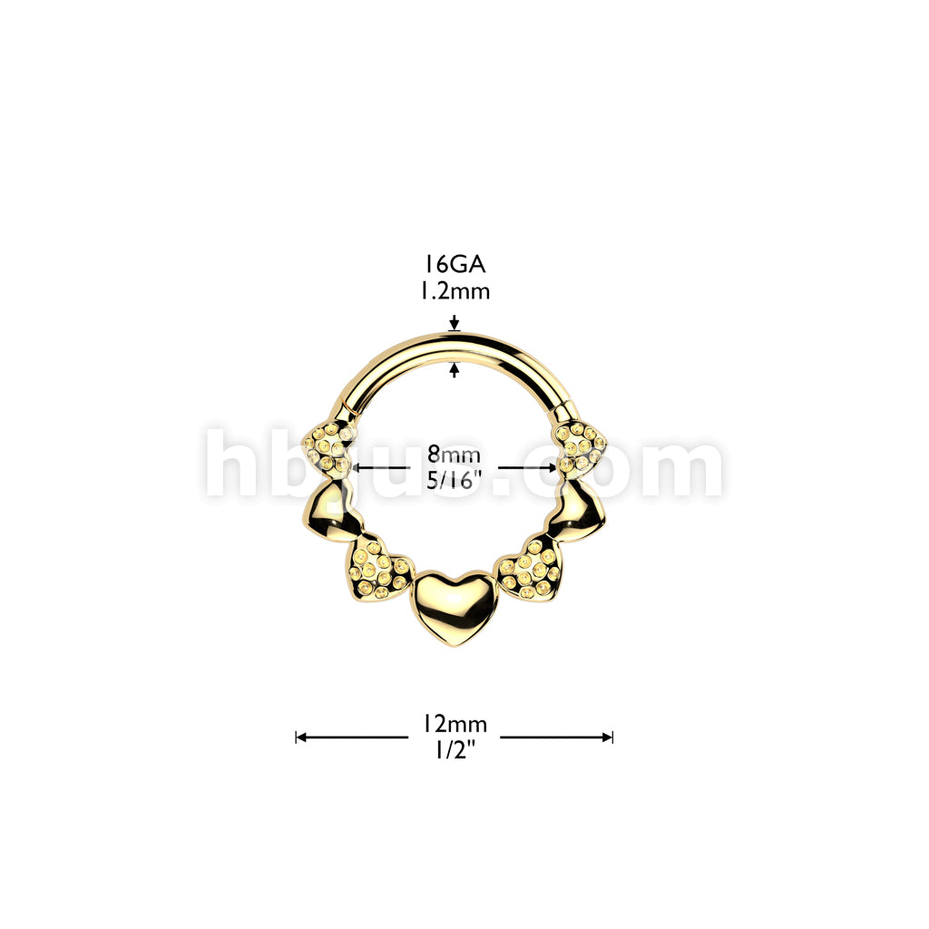 High Quality Precision All 316L Surgical Steel Strawberry Hearts Hinged... - Image 4