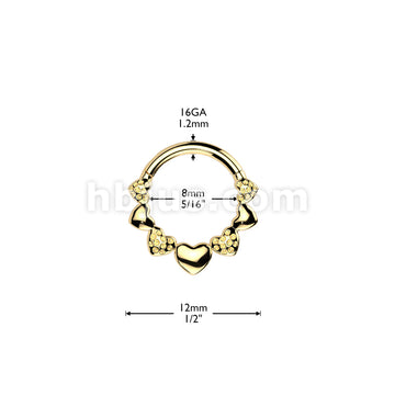 High Quality Precision All 316L Surgical Steel Strawberry Hearts Hinged... - Image 4