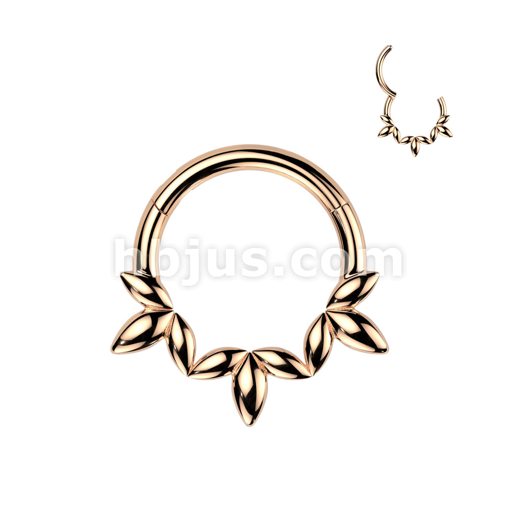 High Quality Precision All 316L Surgical Steel Olive Leaf Vine Hinged... - Image 3