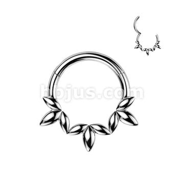 High Quality Precision All 316L Surgical Steel Olive Leaf Vine Hinged... - Image 4