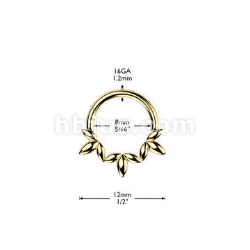 High Quality Precision All 316L Surgical Steel Olive Leaf Vine Hinged... - Image 5