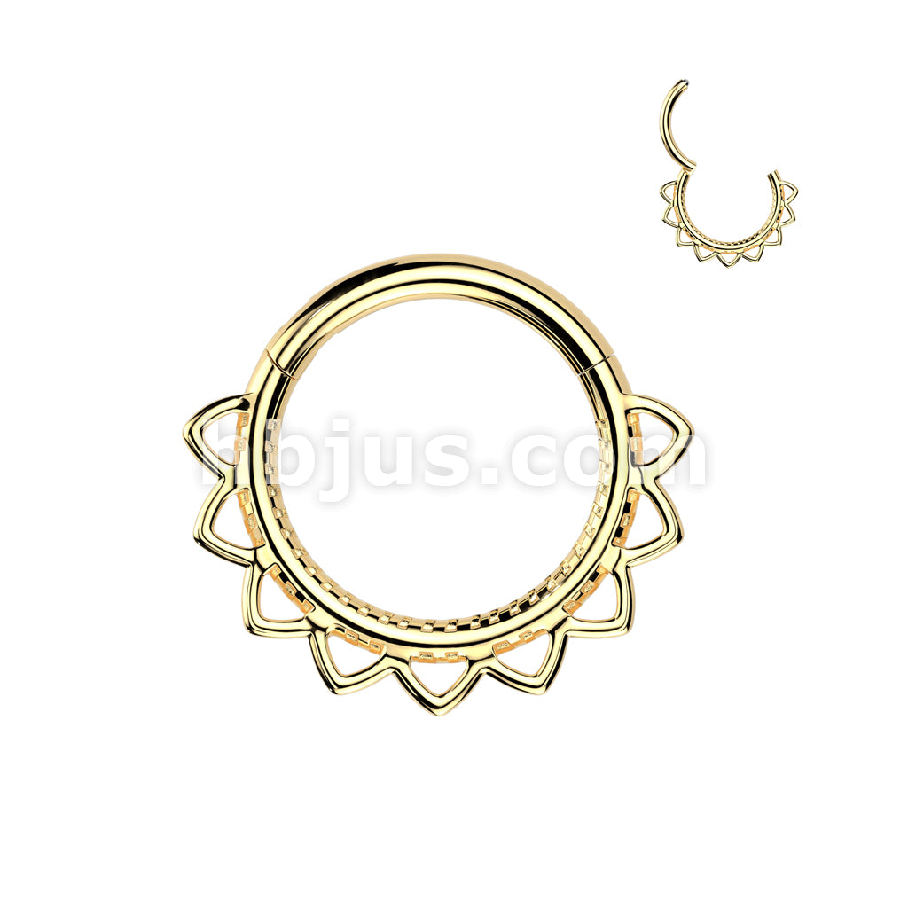 High Quality Precision All 316L Surgical Steel Heart Filigree Hinged... - Image 2