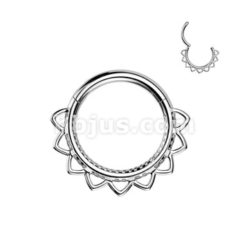 High Quality Precision All 316L Surgical Steel Heart Filigree Hinged... - Image 3