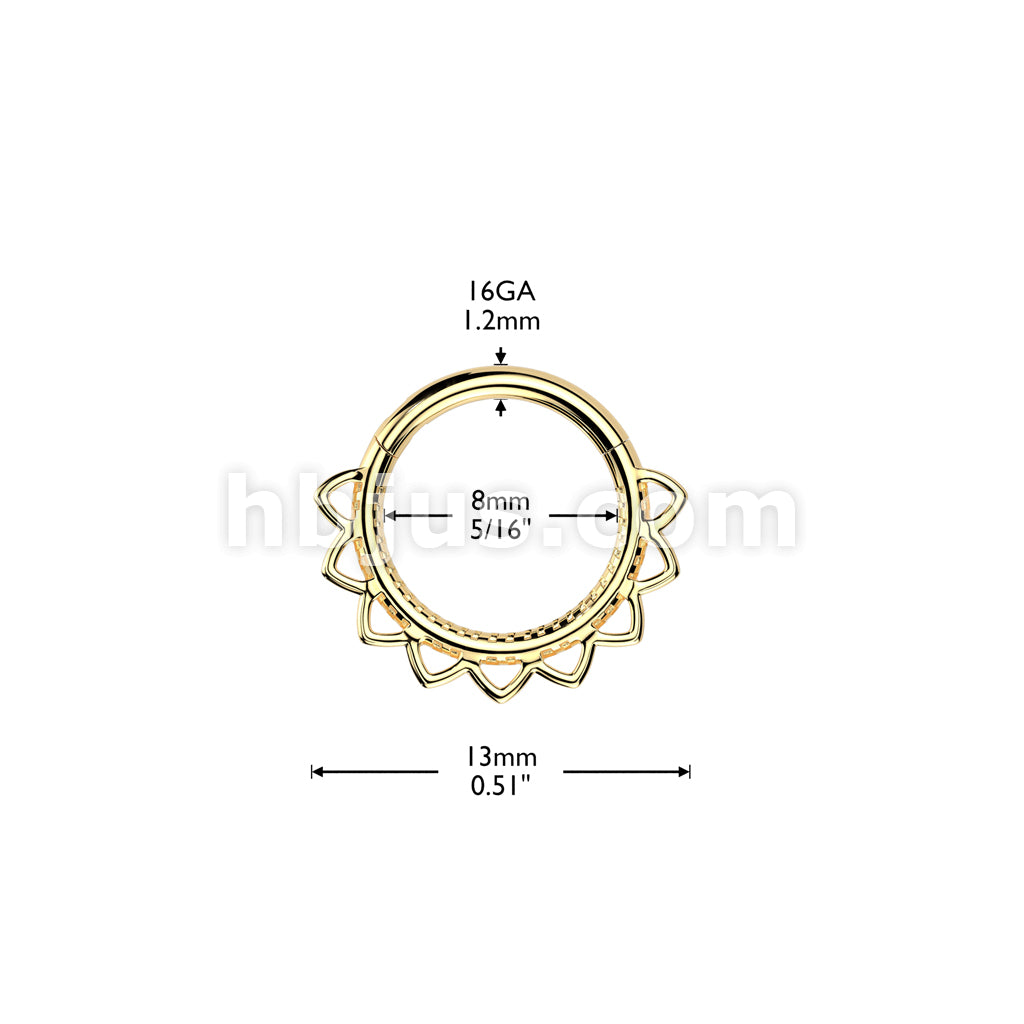 High Quality Precision All 316L Surgical Steel Heart Filigree Hinged... - Image 4