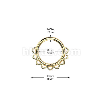 High Quality Precision All 316L Surgical Steel Heart Filigree Hinged... - Image 4